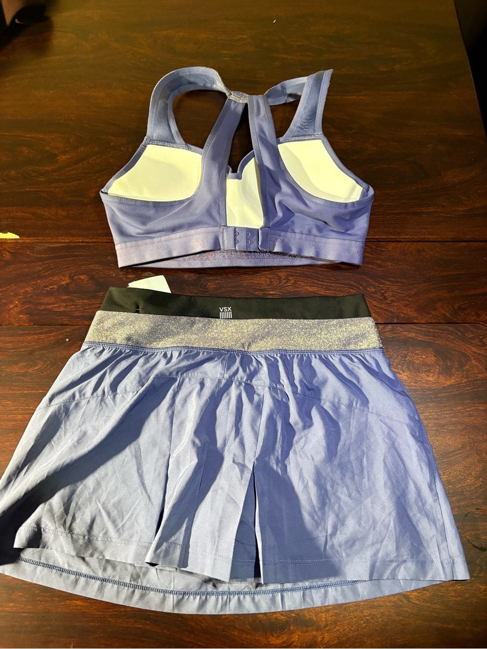 Victoria's Secret Lavender Sports Bra & Skirt Set with Silver Accents - Picture 2 of 3